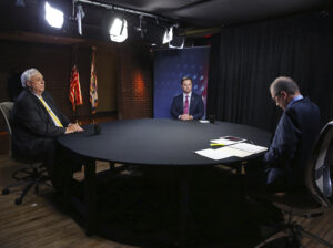 Justice, Salango meet with The Dominion Post Editorial Board to discuss race for governor's office